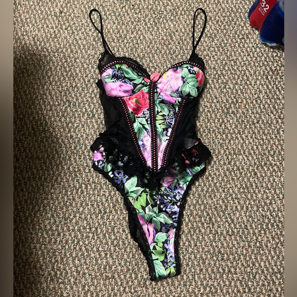 Black Intimates with Plunging V-Neck and Cutout Details